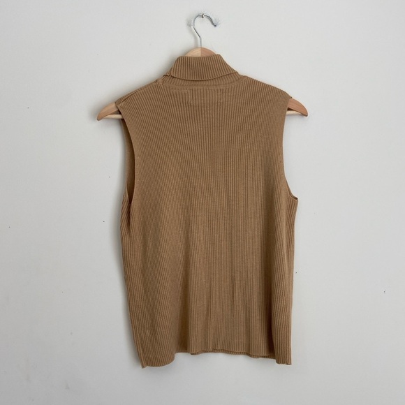 Sag Harbor Camel Ribbed Sleeveless Top - Picture 5 of 5